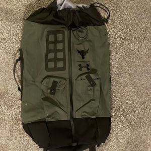 Under Armour Project Rock Green Duffle Bag Large Bag